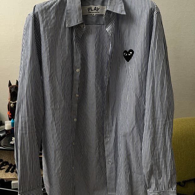 꼼데가르송 스트라이프 셔츠 M