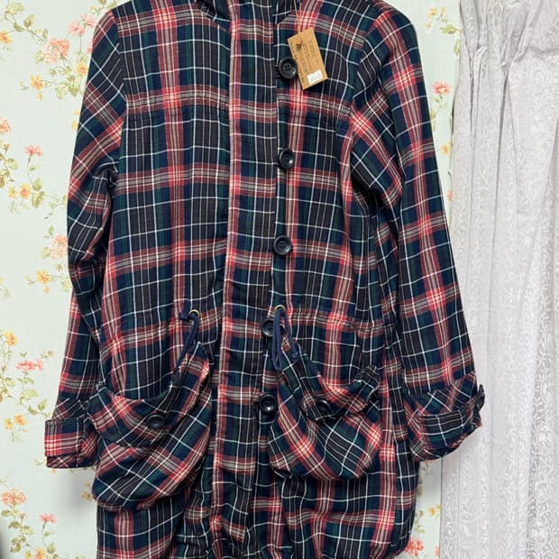 빈티지 체크패턴 자켓