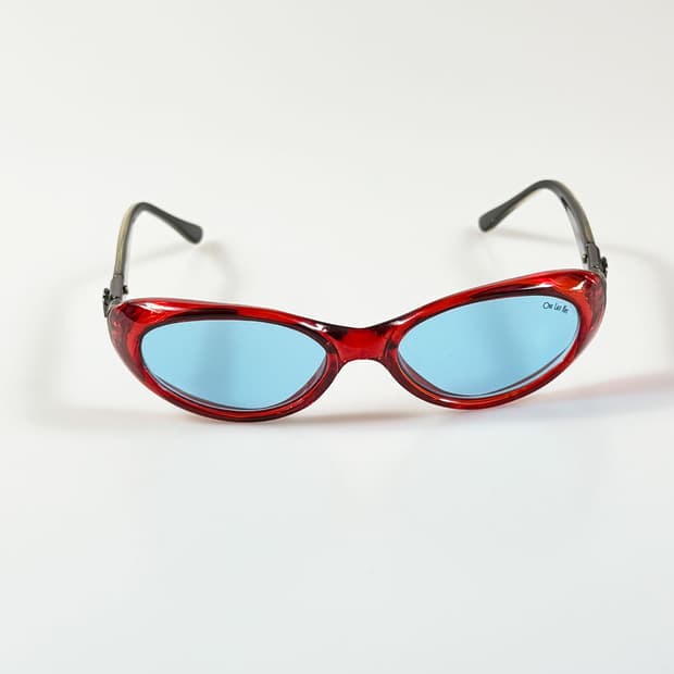 90s One Last Kiss 볼드 오벌 프레임 틴트 빈티지 선글라스