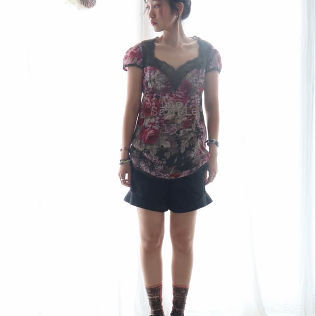 [Hysteric Glamour] Floral Lace Sheer Top