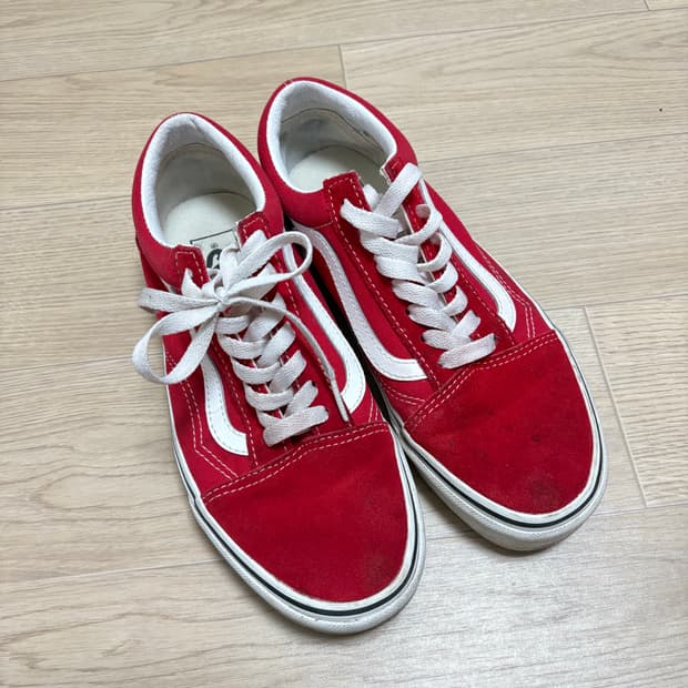 반스 올드스쿨 레드 스니커즈