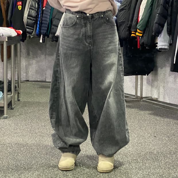 빈티지 KICHUL 와이드 벌룬핏 데님 팬츠 B3745