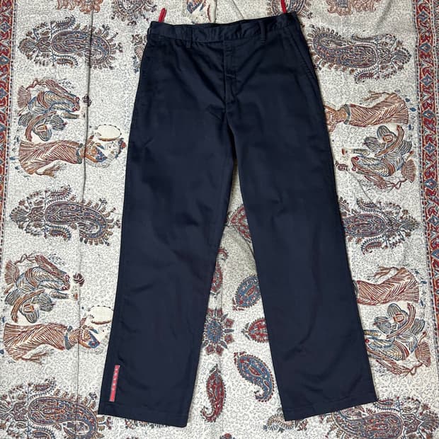 Old Prada 루나로사 코튼 팬츠