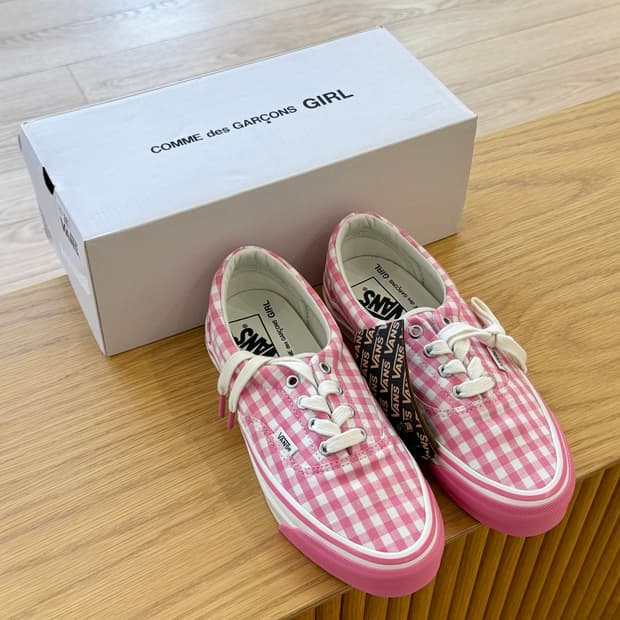 꼼데가르송걸 X 반스 Era gingham check sneakers