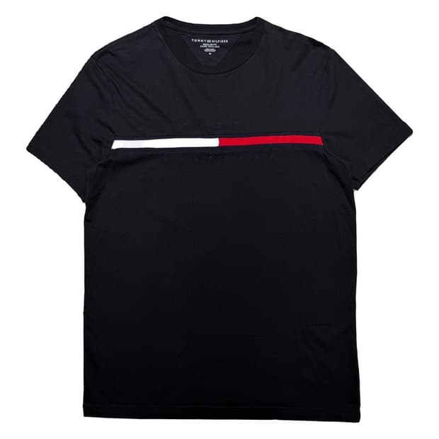 TOMMY HILFIGER 레귤러 핏 반팔 티셔츠 블랙 M