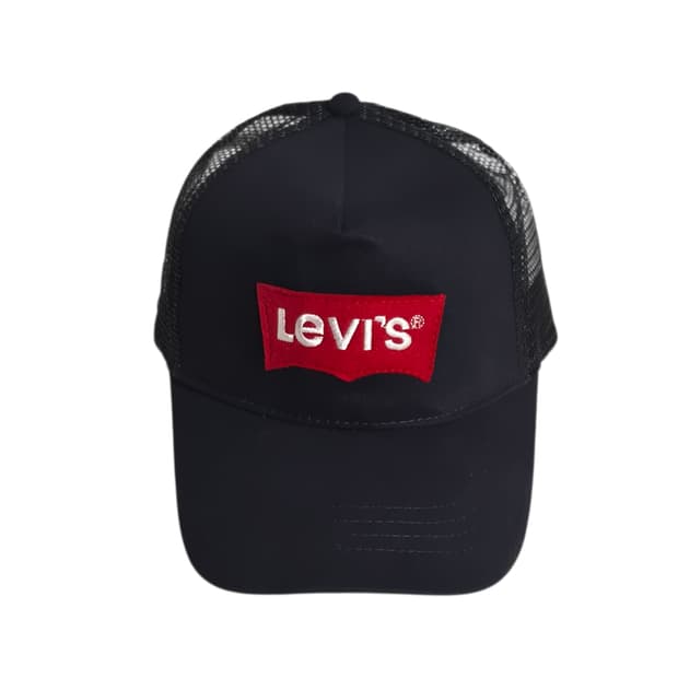 Levi's) 데드스탁 리바이스 배트윙 로고 트러커햇 검/빨