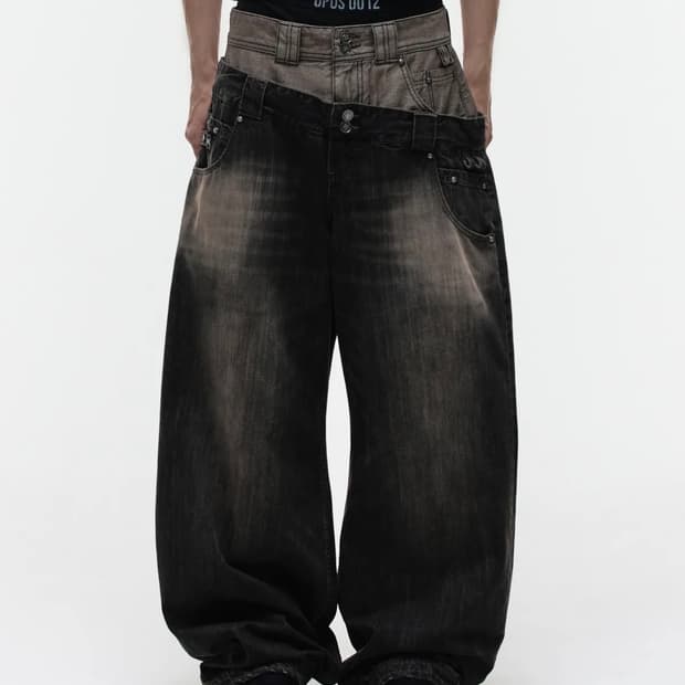 오퍼스 0012 Op. 09 DUAL OBLIQUE DENIM PANTS