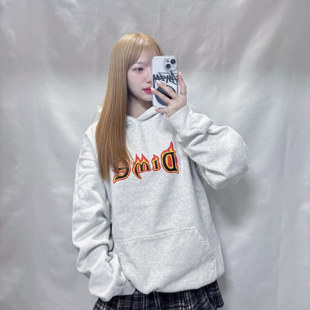 Dime 빅로고 플레임 후드 