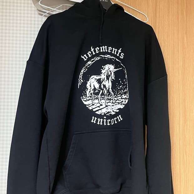 [정품/XS] 베트멍 유니콘 후드 블랙 19fw