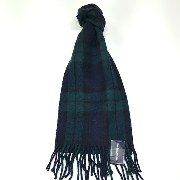 MX530 폴로 00s 이태리판 램스울 블랙워치 네이비그린 머플러 목도