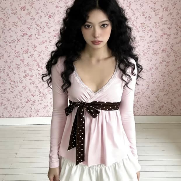 히메갸루 연핑크 롱슬리브리스