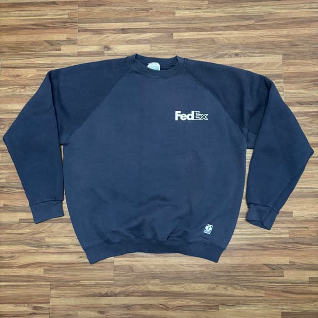 미제 90s 빈티지 FedEx 페덱스 네이비 discus 스웻셔츠 맨투맨