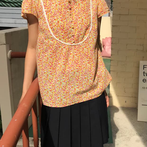 Beams boy flower blouse