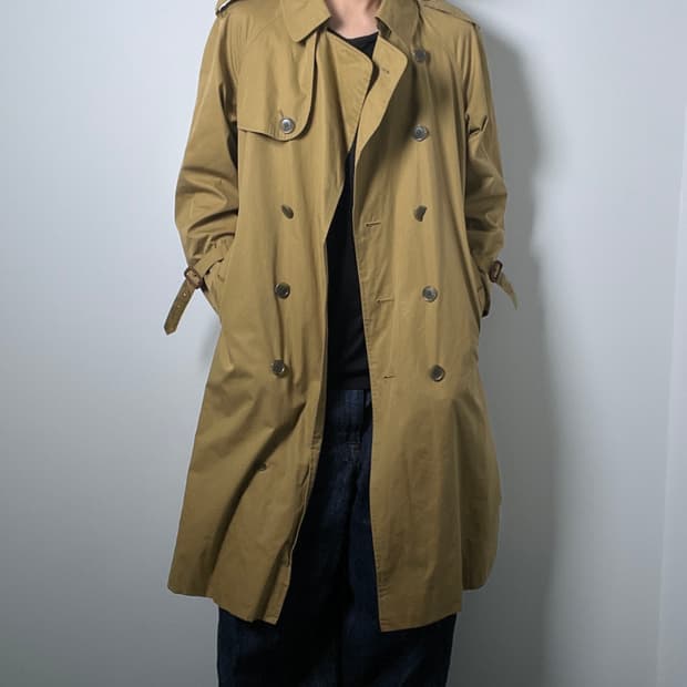 90's 버버리 빈티지 개버딘 더블 트렌치코트 