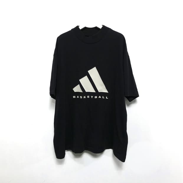 [XL] ADIDAS 바스켓볼 하프넥 오버사이즈 티셔츠