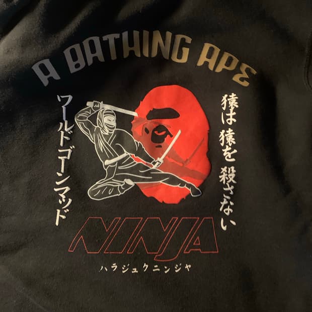 베이프 닌자 후드티