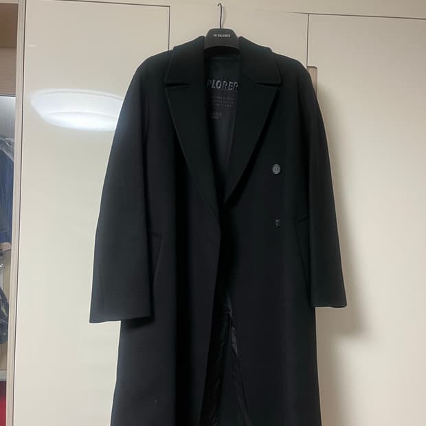 인사일런스 더블 코트 (블랙 / 울&캐시미어) L사이즈