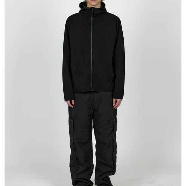 MPa SOFT-SHELL ZIPPED HOODIE JACKET (BLA