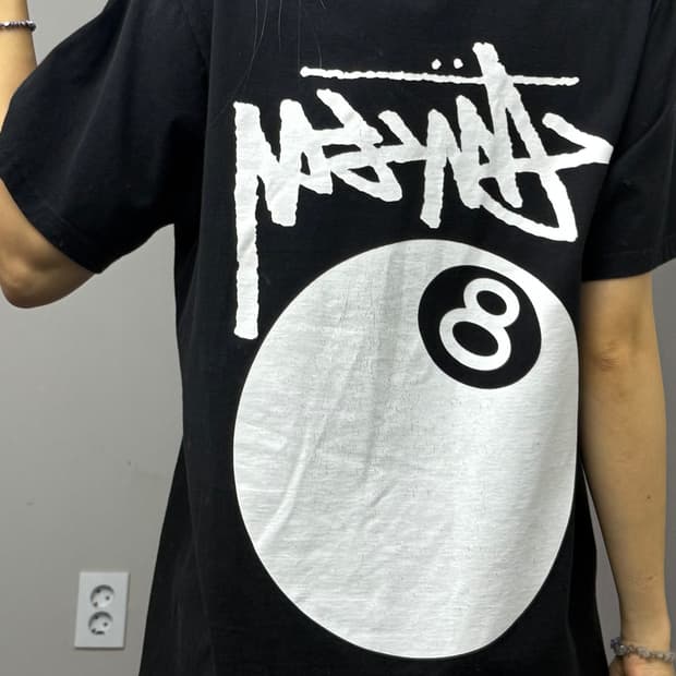 STUSSY 스투시 8볼 피그먼트 반팔 티셔츠