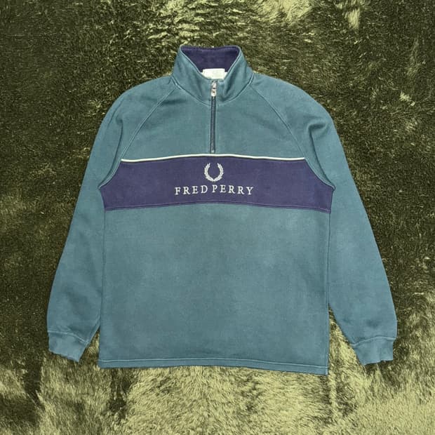 [L] Fred Perry 프레드페리 재팬 샘플 엠브로더리 쿼터 집업