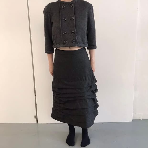 애옹쓰 울가디건 classic aged wool cardigan