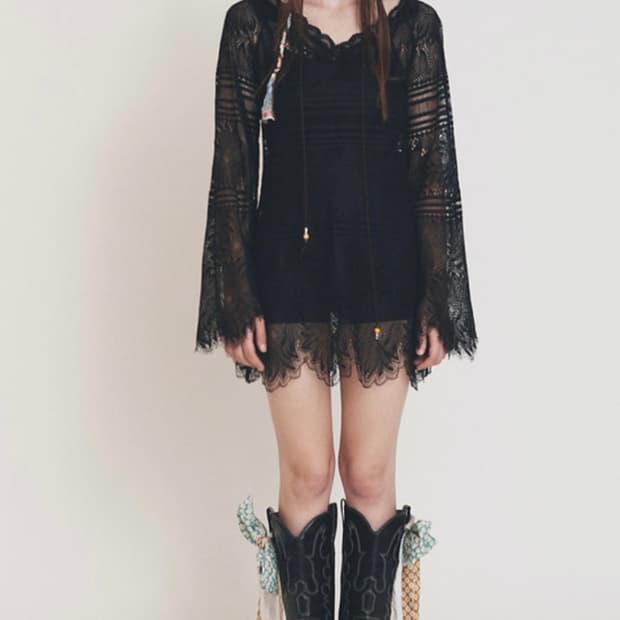 애즈이프캘리 시스루 원피스 새상품