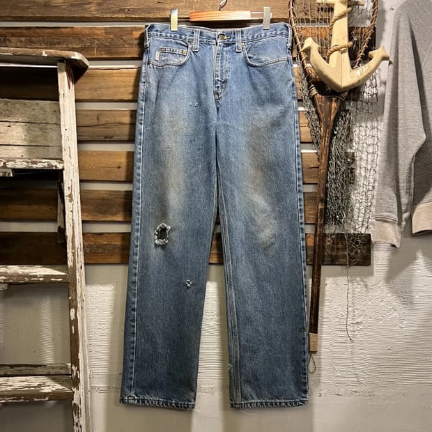 [34]칼하트 USA 빈티지 데미지드 워싱 데님 팬츠