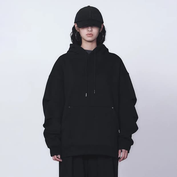 트리밍버드 후드티 ribet sweat set-up hoodie 블랙