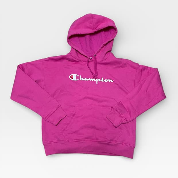 Champion - 핑크 후드티 (여성 M 추천)