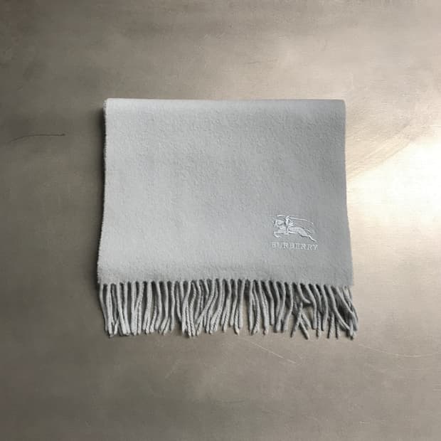 버버리 정품 램스울 머플러 블루