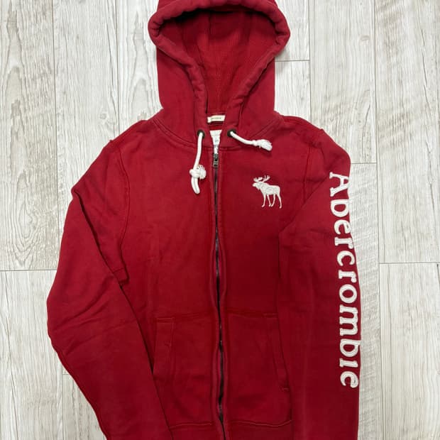 아베크롬비 후드집업 레드 L