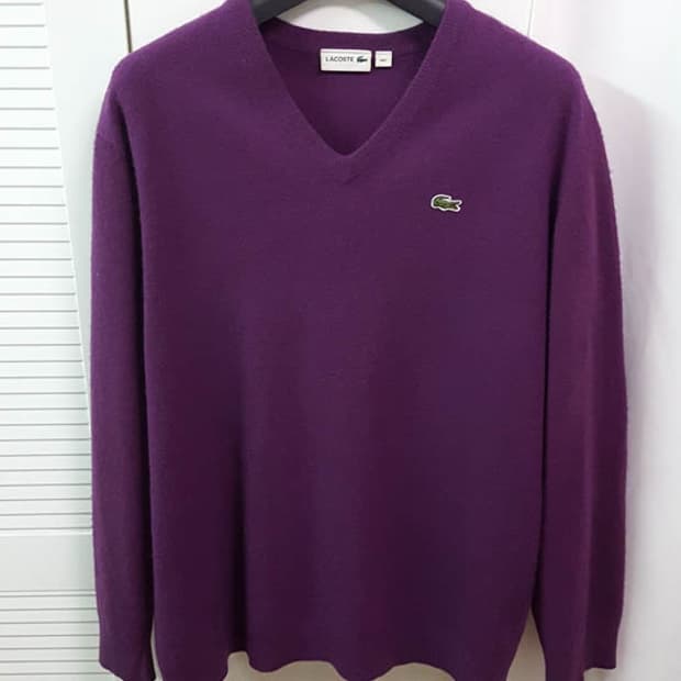 라코스테 DEVANLAY 남성 울 니트 퍼플110~115