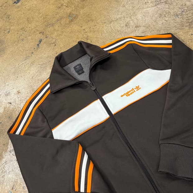 아디다스 브라운 초코 져지 트랙탑 95