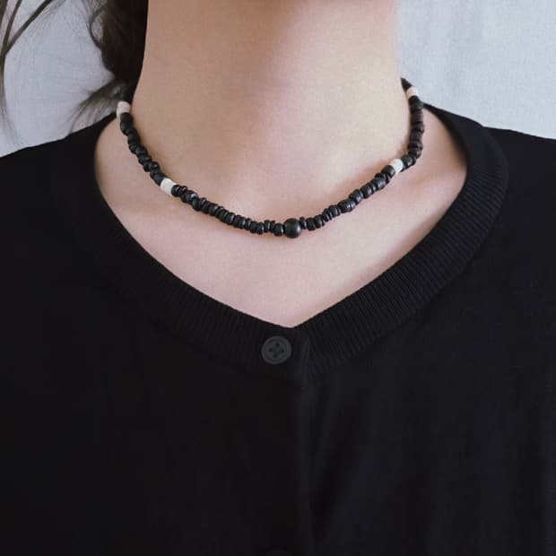 Autumn wood necklace - 3