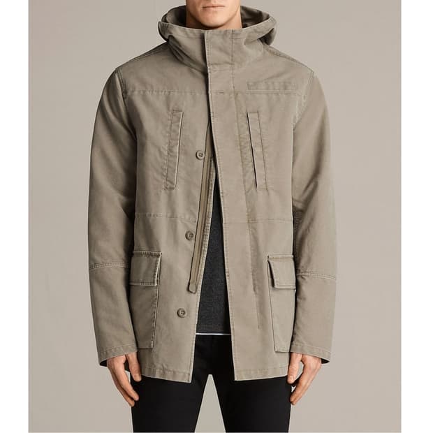 올세인츠 밀리터리 후드 야상 필드자켓 베이지 S