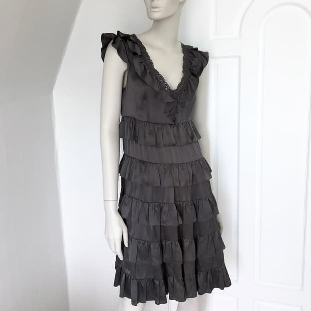 Moschino Frill satin Dress  