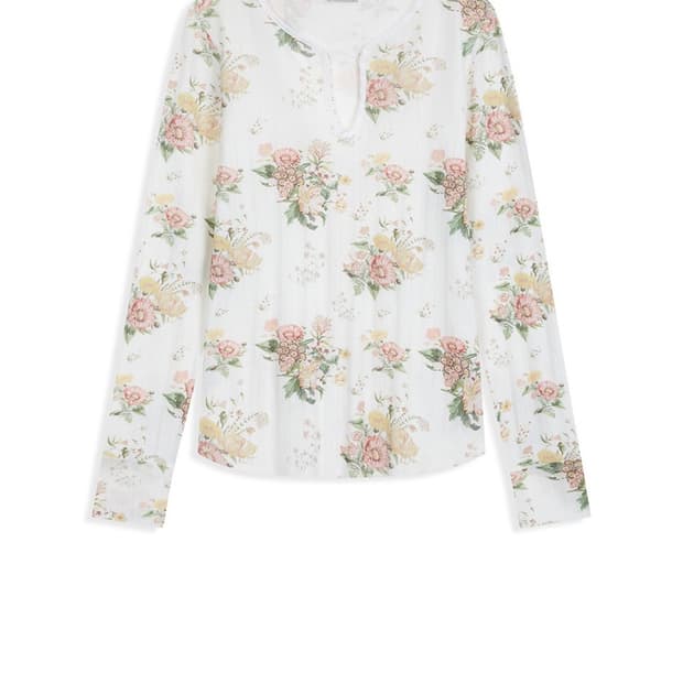 오픈와이와이 플로러 헨리넥 티m 