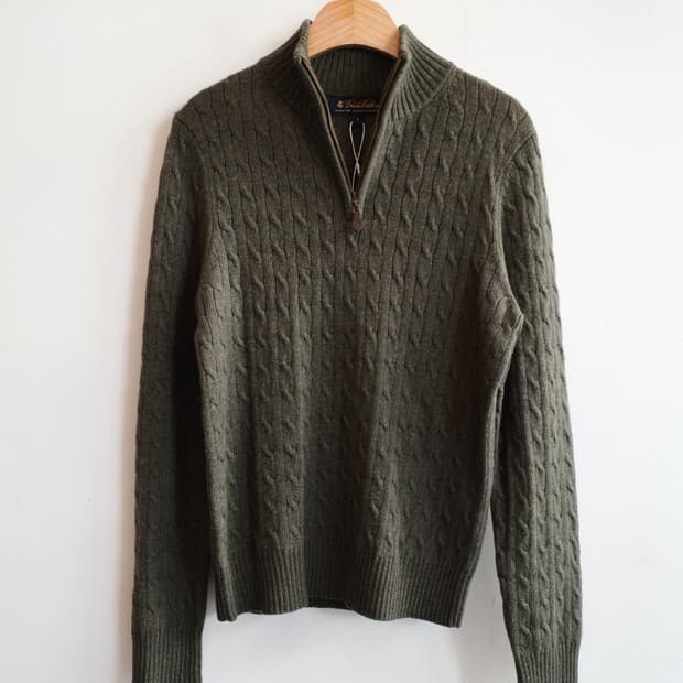 Brooks Brothers 브룩스 브라더스 하프넥 케이블니트  