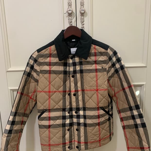 [정품]버버리키즈 체크 퀄팅 자켓