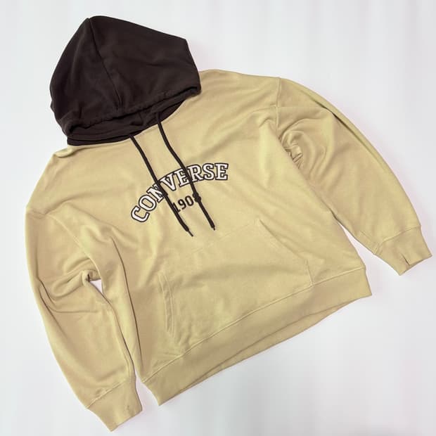 컨버스 아카이브 배색 후드티