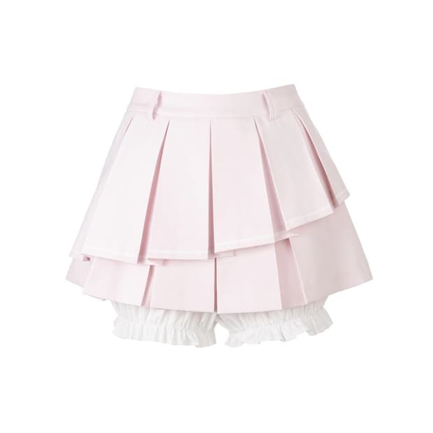 아이당클럽 스쿨 스커트 핑크
