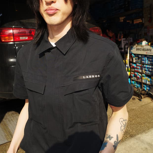 라브로스 셔츠 블랙 M 새상품