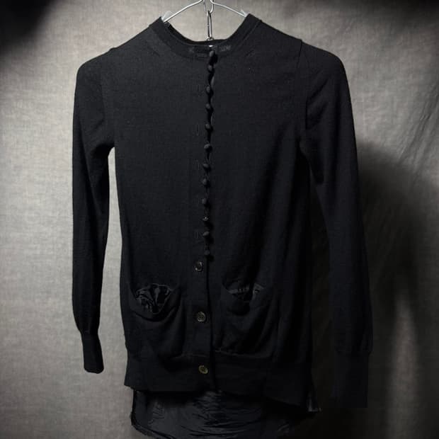 Sacai luck Back Pleated Cardigan 