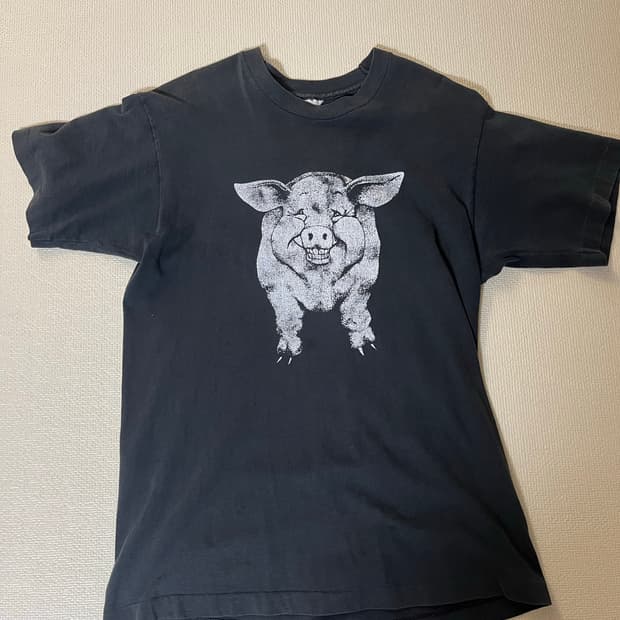 90s 빈티지 돼지 티셔츠 erd 앙팡리쉬데프리메