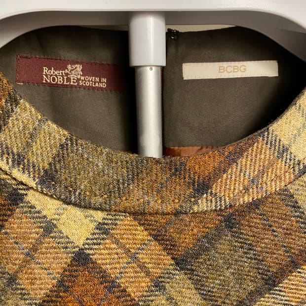 BCBG 체크모직 원피스S