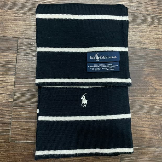 폴로 랄프로렌 블랙 머플러 목도리