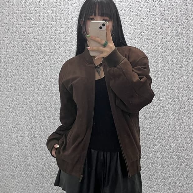 라코스테 모던시크 캐주얼 양가죽 블루종 자켓 100 C09279