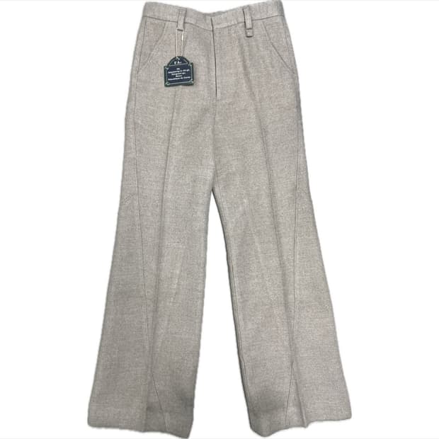 [샘플] [S] STU 웨이브 라인 울 슬랙스 페일 라이트 핑크