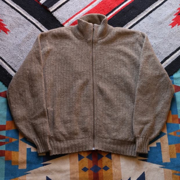 엘엘빈 80s 풀 집업 드라이버 울 니트 가디건