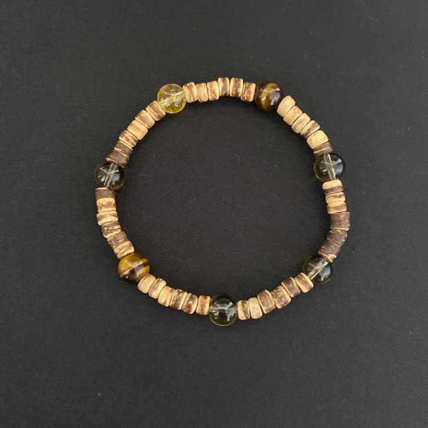 빈티지 우드& 원석 팔찌